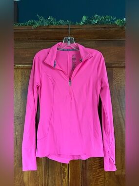 Victoria's Secret Bright Pink Half-Zip Active Pullover